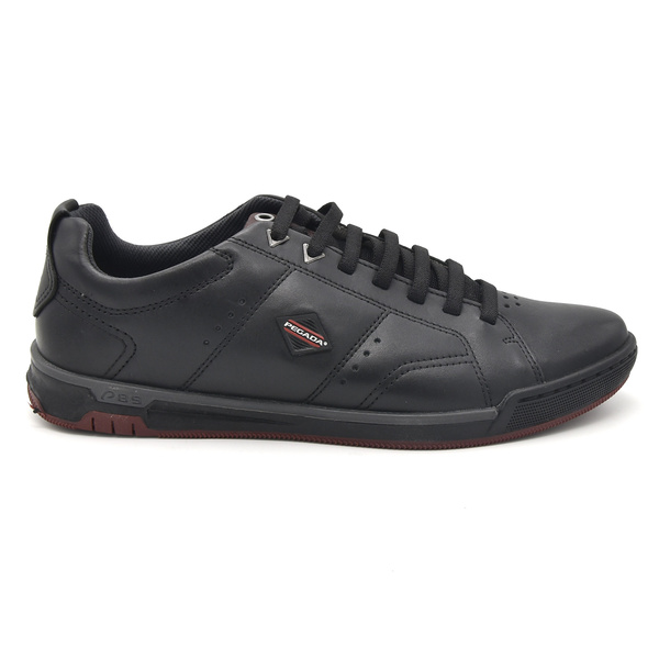 Δερμάτινα ανατομικά μαύρα sneakers PEGADA