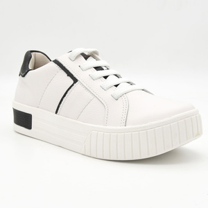 Δερμάτινα δίπατα sneakers PEGADA λευκό/μαύρο