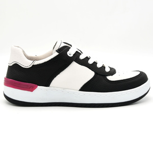 Δερμάτινα sneakers PEGADA λευκό/μαύρο