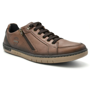 Δερμάτινο sneaker PEGADA  με φερμουάρ<br>517408-03