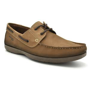 Δερμάτινο boat shoe PEGADA camel<br>141052-06