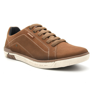 Δερμάτινα sneakers με ελαστικά κορδόνια PEGADA camel<br>119309-07