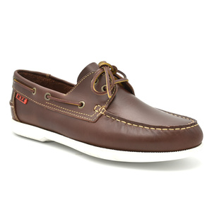 Δερμάτινο boat shoe με λευκή σόλα N.Y.K.<br>107