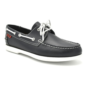 Δερμάτινο boat shoe με λευκή σόλα N.Y.K.<br>107