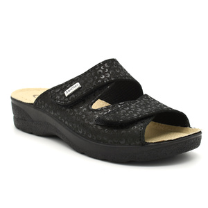 Δερμάτινες ανατομικές παντόφλες SANIFLEX με velcro<br>83227