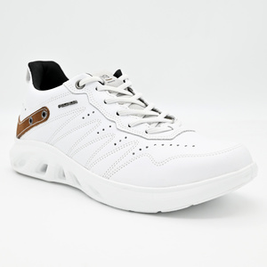 Ανδρικά δερμάτινα & ανατομικά sneakers με ελαστικά κορδόνια PEGADA<br>110801-01
