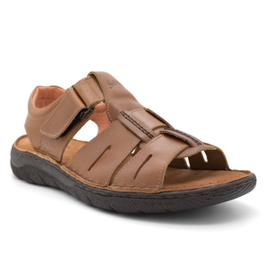 Ανδρικά δερμάτινα ανατομικά πέδιλα SOFTWALK<br>11995B